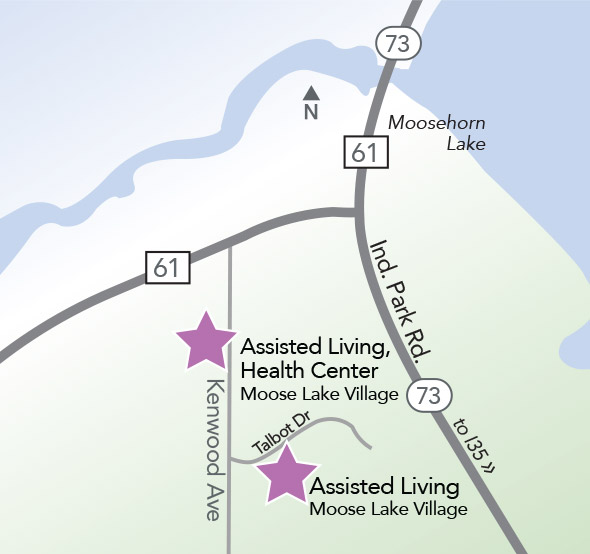 Moose Lake Village map