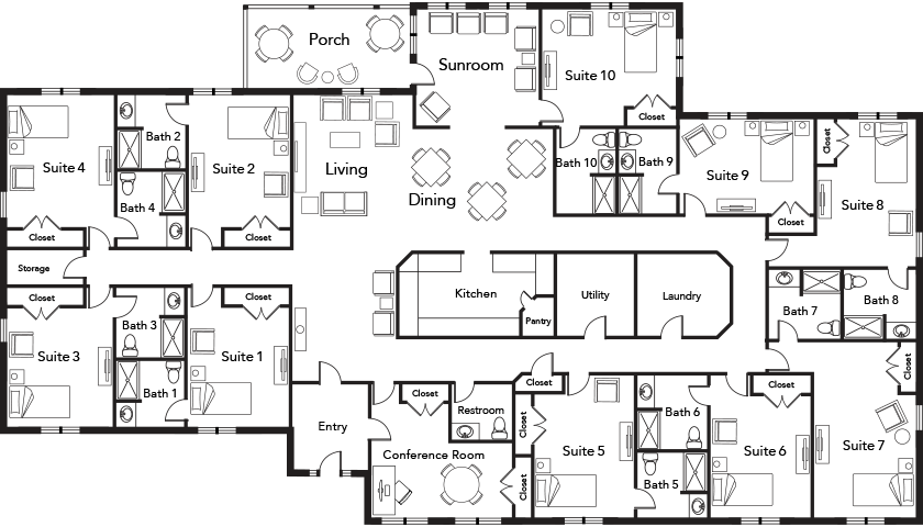 Floor Plan House-Setting Suites